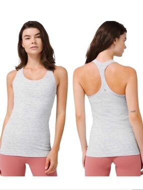 lululemon athletica Heathered Light Gray Cool Racerback Tank